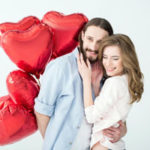 Valentine's Day heart balloons