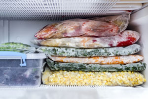 Food in the freezer